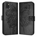 For Samsung Galaxy A81 / M60s /Note10 Lite Embossed Butterfly Leather Phone Case(Black)