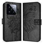 For Xiaomi 14 Pro 5G Global Embossed Butterfly Leather Phone Case(Black)