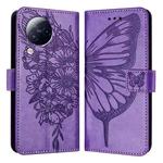 For Xiaomi Civi 3 5G Embossed Butterfly Leather Phone Case(Purple)