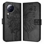 For Xiaomi Civi 3 5G Embossed Butterfly Leather Phone Case(Black)