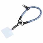 Universal Phone Diagonal Pattern Short Wrist Lanyard(Blue)