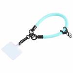 Universal Mobile Phone Solid Color Short Wrist Lanyard(Cyan)