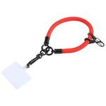 Universal Mobile Phone Solid Color Short Wrist Lanyard(Red)