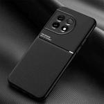 For OnePlus Ace 2 Classic Tilt Strip Grain Magnetic Shockproof PC + TPU Phone Case(Black)