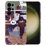 For Samsung Galaxy S23 Ultra 5G Painted Pattern Precise Hole PC Phone Case(Holiday Uncle)