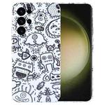 For Samsung Galaxy S23 Ultra 5G Painted Pattern Precise Hole PC Phone Case(Block Monster)
