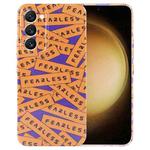 For Samsung Galaxy S23+ 5G Painted Pattern Precise Hole PC Phone Case(Orange Label)