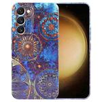 For Samsung Galaxy S23+ 5G Painted Pattern Precise Hole PC Phone Case(Abstract Flower)
