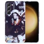 For Samsung Galaxy S23+ 5G Painted Pattern Precise Hole PC Phone Case(Grey Robot)