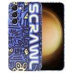 For Samsung Galaxy S23+ 5G Painted Pattern Precise Hole PC Phone Case(Blue SCR)