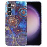 For Samsung Galaxy S23 5G Painted Pattern Precise Hole PC Phone Case(Abstract Flower)