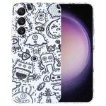 For Samsung Galaxy S23 5G Painted Pattern Precise Hole PC Phone Case(Block Monster)