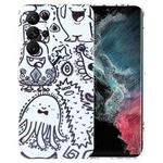 For Samsung Galaxy S22 Ultra 5G Painted Pattern Precise Hole PC Phone Case(Bottle Monster)