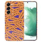 For Samsung Galaxy S22+ 5G Painted Pattern Precise Hole PC Phone Case(Orange Label)