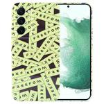 For Samsung Galaxy S22+ 5G Painted Pattern Precise Hole PC Phone Case(Green Label)