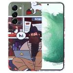 For Samsung Galaxy S22+ 5G Painted Pattern Precise Hole PC Phone Case(Holiday Uncle)