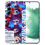 For Samsung Galaxy S22+ 5G Painted Pattern Precise Hole PC Phone Case(Cute Skull)