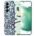 For Samsung Galaxy S22+ 5G Painted Pattern Precise Hole PC Phone Case(Green SCR)