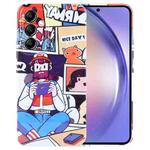 For Samsung Galaxy A54 5G Painted Pattern Precise Hole PC Phone Case(Vacationer)