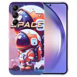 For Samsung Galaxy A54 5G Painted Pattern Precise Hole PC Phone Case(Orange Astronaut)