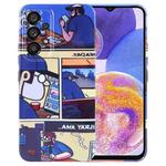 For Samsung Galaxy A23 Painted Pattern Precise Hole PC Phone Case(Working Comics)