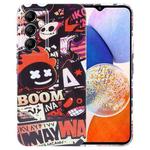 For Samsung Galaxy A14 5G Painted Pattern Precise Hole PC Phone Case(Orange Comics)