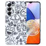 For Samsung Galaxy A14 5G Painted Pattern Precise Hole PC Phone Case(Block Monster)