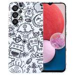 For Samsung Galaxy A13 4G Painted Pattern Precise Hole PC Phone Case(Block Monster)