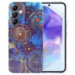 For Samsung Galaxy A55 5G Painted Pattern Precise Hole PC Phone Case(Abstract Flower)