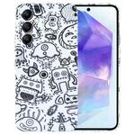 For Samsung Galaxy A55 5G Painted Pattern Precise Hole PC Phone Case(Block Monster)