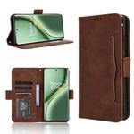 For OnePlus Ace 3 Pro Skin Feel Calf Texture Card Slots Leather Phone Case(Brown)