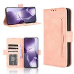 For OnePlus Ace 5 5G / 5 Pro 5G / 13R 5G Skin Feel Calf Texture Card Slots Leather Phone Case(Pink)