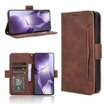 For OnePlus Ace 5 5G / 5 Pro 5G / 13R 5G Skin Feel Calf Texture Card Slots Leather Phone Case(Brown)