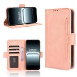 For OnePlus 13T Skin Feel Calf Texture Card Slots Leather Phone Case(Pink)