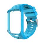 For Tomtom 2 / 3 Radium Carving Texture Watch Band(Sky Blue)