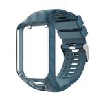 For Tomtom 2 / 3 Radium Carving Texture Watch Band(Blue Grey)