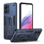 For Motorola Moto G14 Variety Brave Armor Finger Loop Holder Phone Case(Blue)
