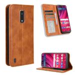 For BLU View 4 / View 2 Magnetic Buckle Retro Texture Leather Phone Case(Brown)