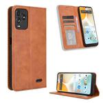 For BLU View 5 Pro Magnetic Buckle Retro Texture Leather Phone Case(Brown)