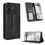 For BLU View 5 Magnetic Buckle Retro Texture Leather Phone Case(Black)