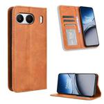 For OnePlus Nord 4 5G Magnetic Buckle Retro Texture Leather Phone Case(Brown)