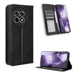 For OnePlus Ace 5 5G / 5 Pro 5G / 13R 5G Magnetic Buckle Retro Texture Leather Phone Case(Black)