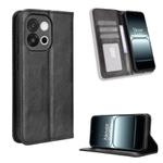 For OnePlus 13T Magnetic Buckle Retro Texture Leather Phone Case(Black)