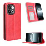 For OnePlus 13T Magnetic Buckle Retro Texture Leather Phone Case(Red)