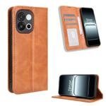 For OnePlus 13T Magnetic Buckle Retro Texture Leather Phone Case(Brown)