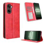 For OnePlus Ace 5 Racing 5G Magnetic Buckle Retro Texture Leather Phone Case(Red)