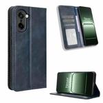 For OnePlus Ace 5 Racing 5G Magnetic Buckle Retro Texture Leather Phone Case(Blue)