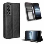 For OnePlus Ace 5 Ultra 5G Magnetic Buckle Retro Texture Leather Phone Case(Black)