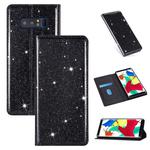 For Samsung Galaxy Note 8 Ultrathin Glitter Magnetic Horizontal Flip Leather Case with Holder & Card Slots(Black)