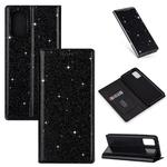For Samsung Galaxy A71 Ultrathin Glitter Magnetic Horizontal Flip Leather Case with Holder & Card Slots(Black)